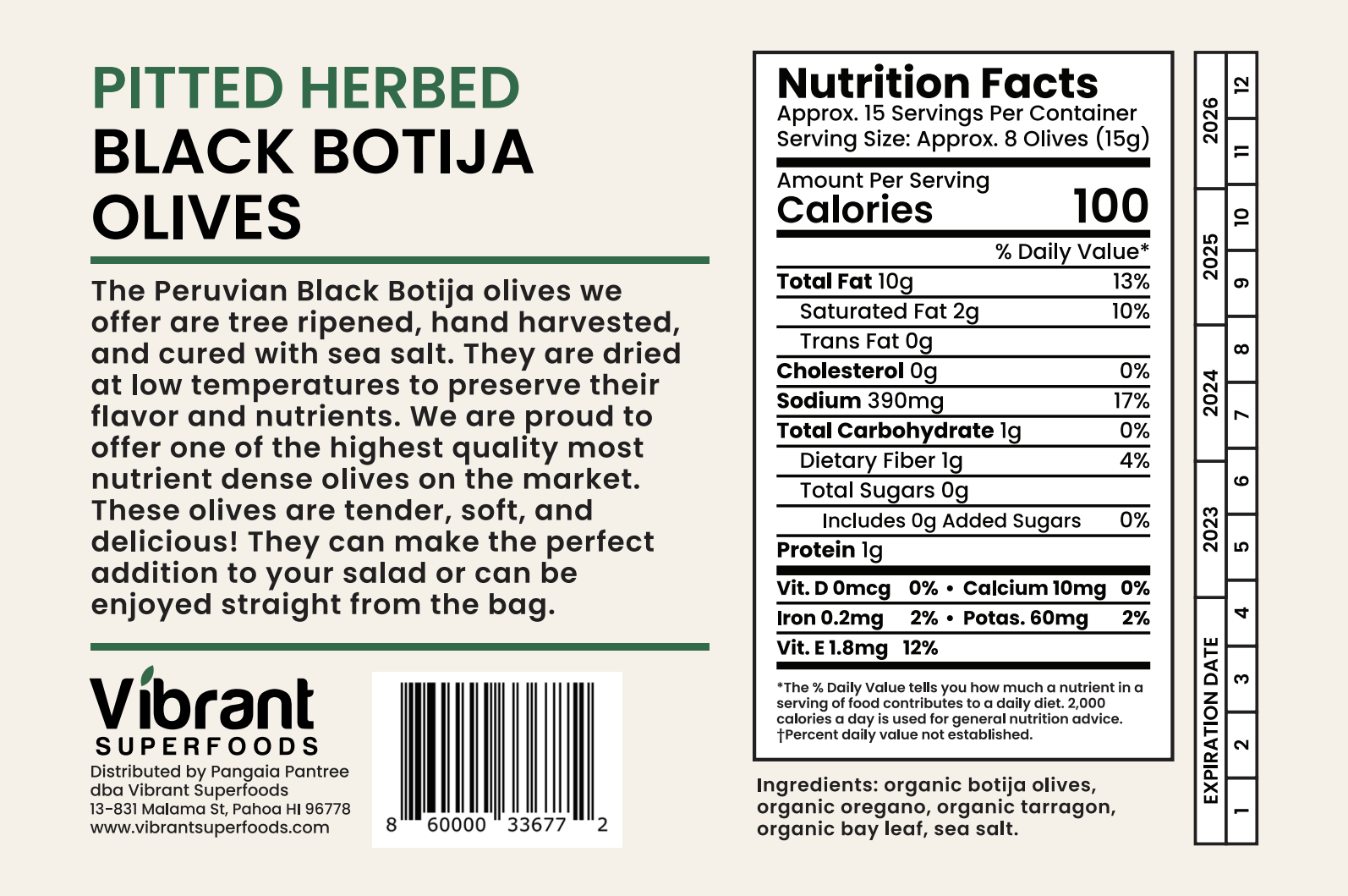 Olives Pitted Organic