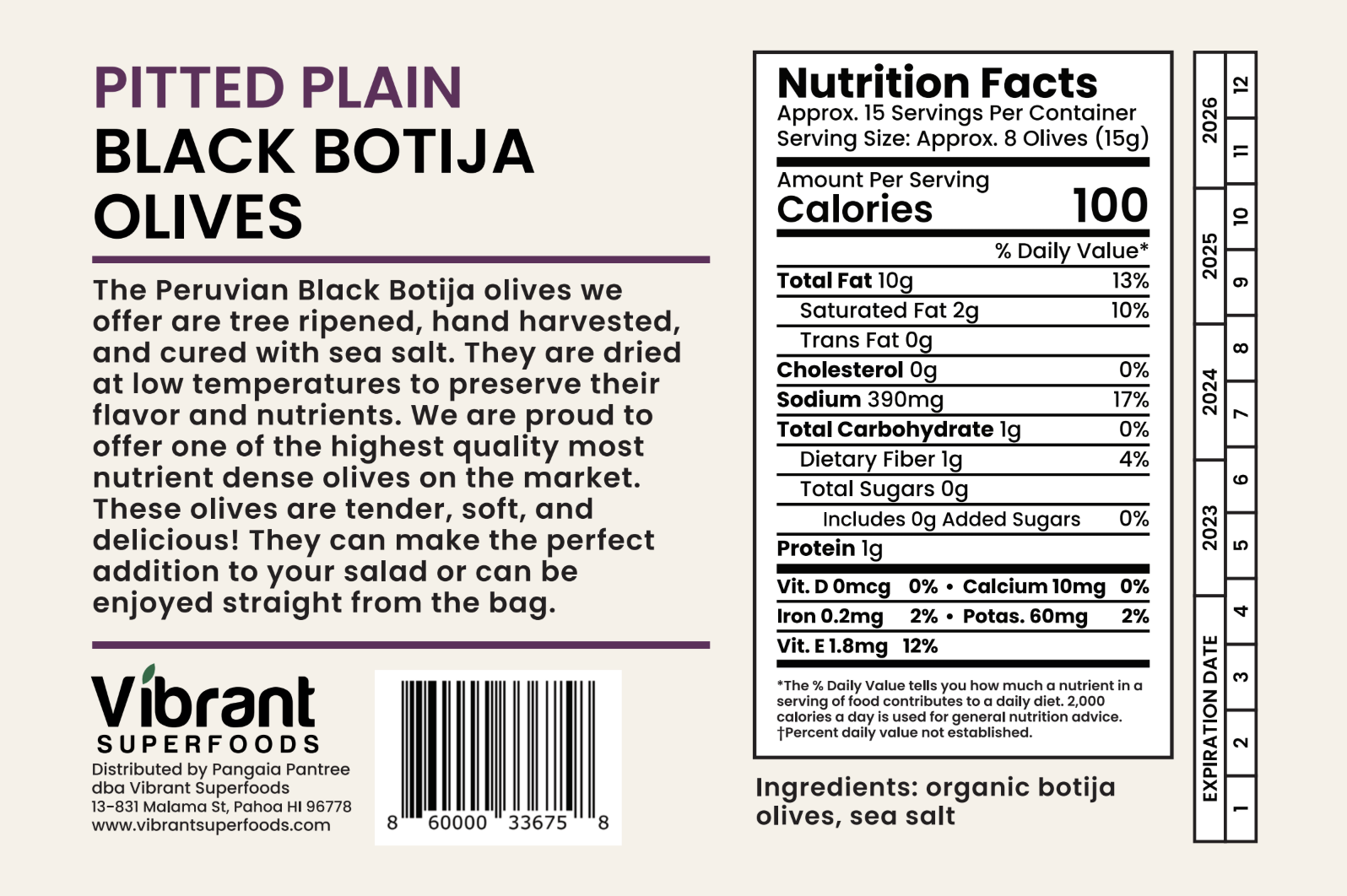 Olives Pitted Organic